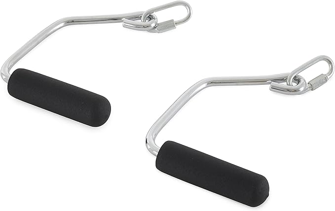 Total Gym Accessories Open Ended Chrome Grip Handles for Total Gym Home Workout Machines, Compatible for Supra, Electra, FIT, Black