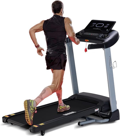 Incline Treadmills for Home, Treadmill with 18% Auto Incline, Heavy Duty 400LBS Capacity, Running Machine with 18.90" Wide Belt, 0.5-12 MPH Speed, 3.5 HP, 36 Programs, APP, Bluetooth, Foldable