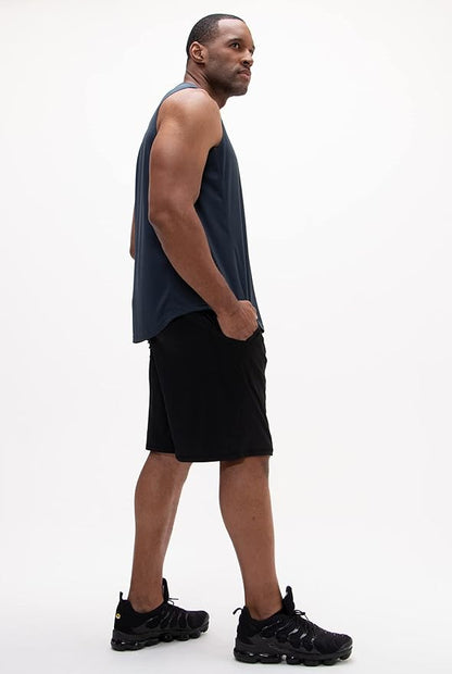 DEVOPS Men's 2-Pack Loose-Fit 10" Workout Gym Shorts with Pockets