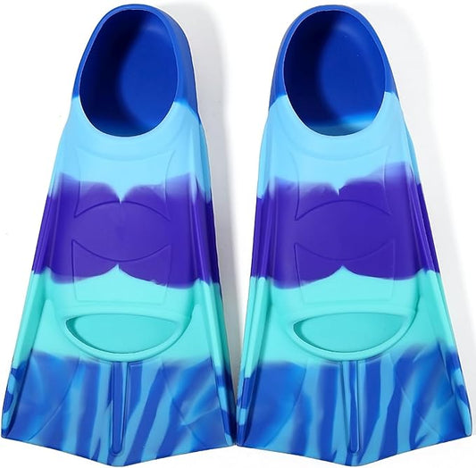 Kids Swim Fins,Short Kids Fins Youth Swimming Flippers for Lap Swimming Training for Children Girls Boys Beginners