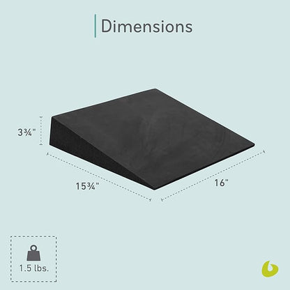 Balanced Body Large Foam Wedge, Pilates Reformer Accessory, Workout Wedge for Home Gym or Studio, Black