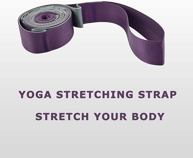 SANKUU Yoga Straps Stretching Strap with 12 Loops Workout Poster, Straps for Stretching Physical Therapy Equipment Long Stretch Out Bands for Exercise, Pilates and Gymnastics for Women Men