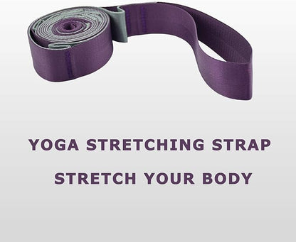 SANKUU Yoga Straps Stretching Strap with 12 Loops Workout Poster, Straps for Stretching Physical Therapy Equipment Long Stretch Out Bands for Exercise, Pilates and Gymnastics for Women Men