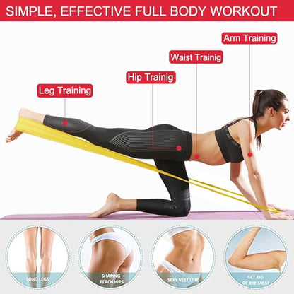 Resistance Bands, Elastic Exercise Bands for Working Out, Physical Therapy, Recovery, Yoga, Pilates, Strength Training