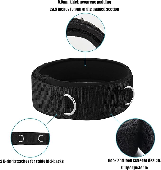 1 Pair Thigh Strap Neoprene Padded Fitness Legs Cuff Adjustable Strength Training Accessories Speed Exercise for Taekwondo Football Running