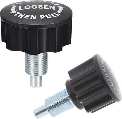 2 Pack Exercise Bike Pull Pin Spring Knob Replacement Universal M16 Pop Screw Height Adjust Locking Grip for Statioanry Cycling Bicyle Fitness Equipment Machines Weight Bench Bikes