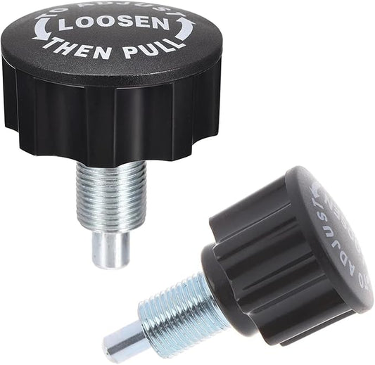 2 Pack Exercise Bike Pull Pin Spring Knob Replacement Universal M16 Pop Screw Height Adjust Locking Grip for Statioanry Cycling Bicyle Fitness Equipment Machines Weight Bench Bikes