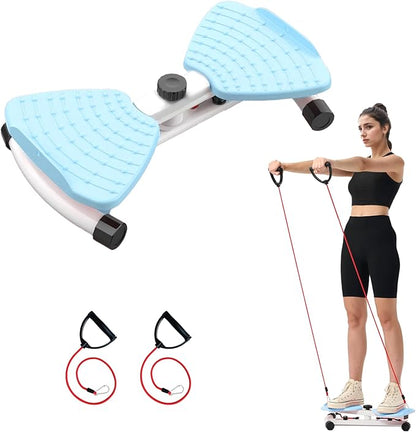 HOTSWEAT Waist Twister, Exercise Twist Boards Twisting Waist Machine for Women Belly Fat, Noiseless Ab Twister Machine with Resistance Bands, Waist Sculptor for Home Gym