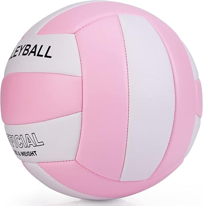 EVZOM Super Soft Volleyball Beach Volleyball Official Size 5 for Outdoor/Indoor/Pool/Gym/Training Premium Volleyballs Equipment Durability Stability Sports Ball