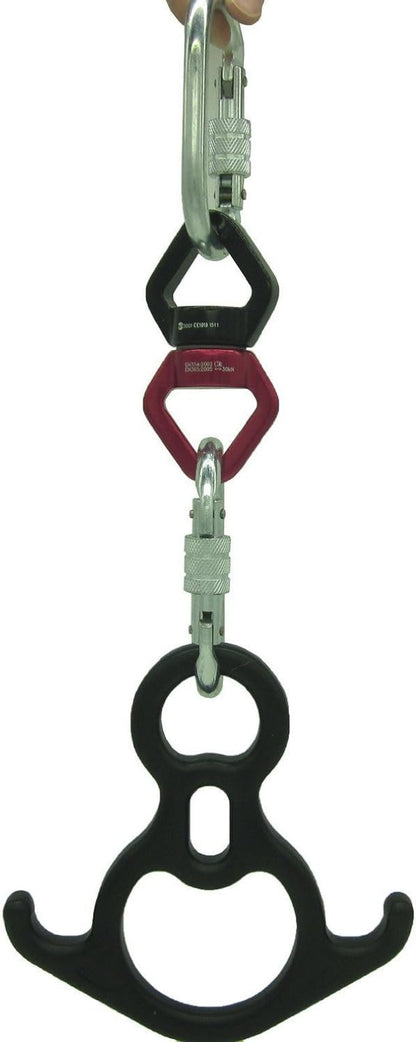 DASKING Aerial Silks Starter Kit - Durable 11Yards of Aerial Yoga Hammock with Hardware, Aerial Swing for Acrobatic Flying Yoga & All Levels (Aerial Rigging Point Up to 14ft)