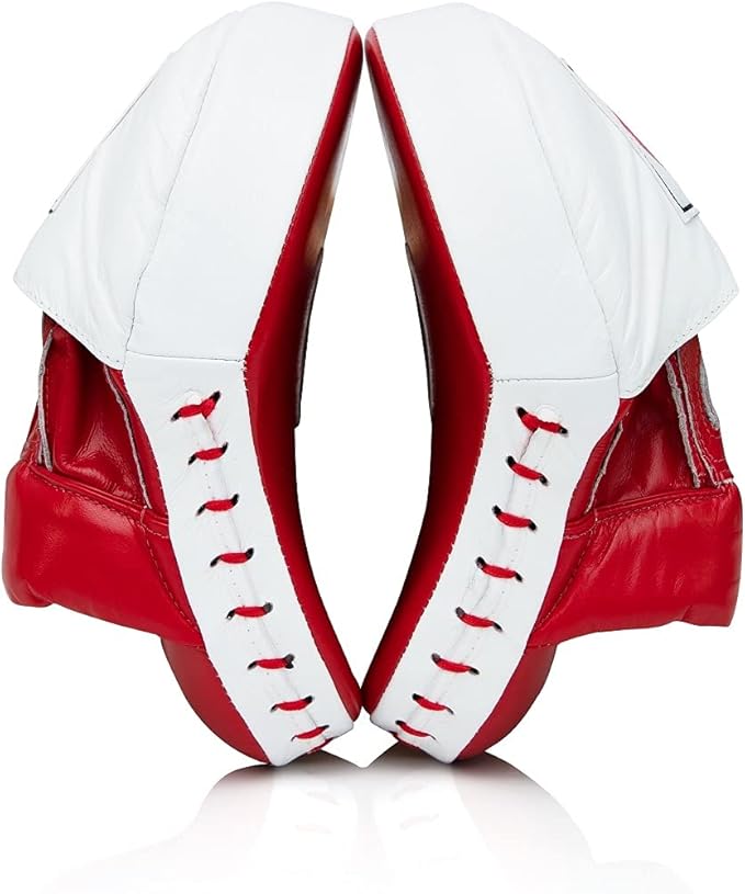 Fairtex FMV9 Contoured Focus Mitts |Striking Accuracy & Protection for Boxing, Muay Thai, Kickboxing |Ergonomic Design, Soft Padding, Secure Fit Leather