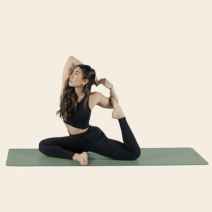 Retrospec Laguna 5mm Yoga Mat - Fitness Mat for Women, Men & Children, Slip-Resistant and Moisture Absorbing Exercise Mat for Home, Pilates, Yoga and Floor Workouts