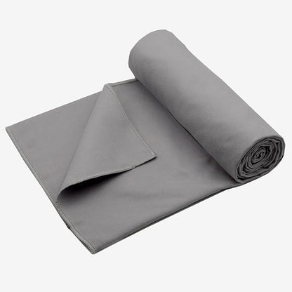 Eunzel 2 Pack Hot Yoga Microfiber Hand Towel Super Absorbent Sweat Towel for Hot Yoga, Pilates and Workout 16" x 26.5", Dark Grey