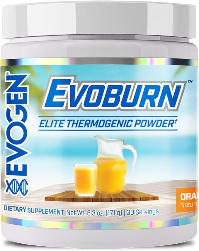 Evogen Evoburn - Thermogenic Fat Burner for Men & Women | Energy, Focus, & Appetite Control | Advanced Metabolism Booster Fat Burner Formula with MitoBurn & Caffeine | Orange Sunrise | 30 Servings
