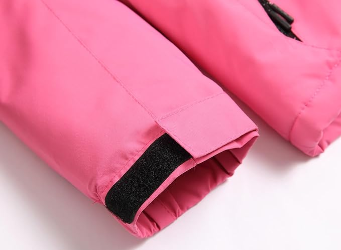 Keevoom Girl's Ski Jacket Winter Warm Thick Snow Coat Windproof Kids Outdoor Hooded Jackets