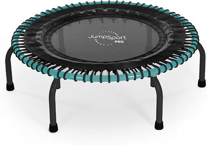 JumpSport 350 PRO Indoor Heavy Duty Fitness Trampoline, 39-inch | 36 Premium EnduroLast 4 Elastic Cords | Customized Bounce with 7 Settings | 300 lb Wt. Rating | 60-Day Free Trial to 350+ Videos