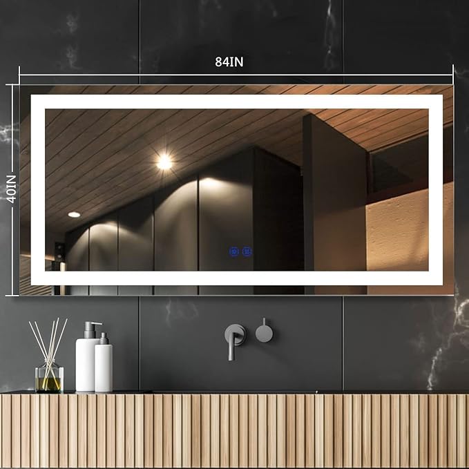 LED Bathroom Mirror with Lights 84 x 40
