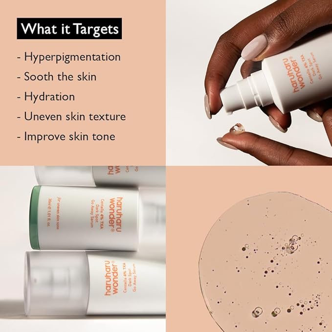 haruharu wonder 4% TXA Gel Serum, 1.01 fl. oz, Niacinamide, Tranexamic Acid, Vitamin C & Centella, Korean Skincare