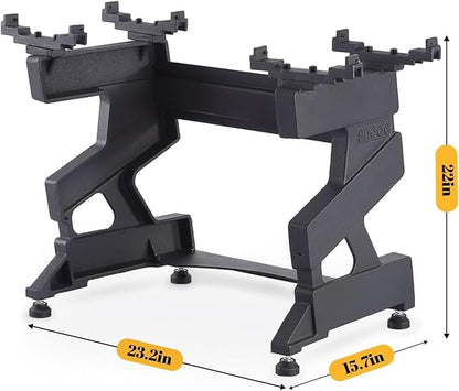 SNODE AD80 Drop Proof 80 lbs Adjustable Dumbbell Set -Adjustable Weights with Cast Iron Plates and Cradle, Knurled Handle, Fast Adjust, Compact Home Gym Equipment for Bench & Press