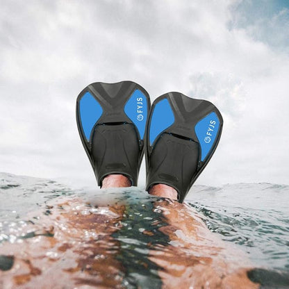 FYJS Short Swim Fins with Comfortable Full Foot Pocket Travel-Size for Snorkeling and Scuba Diving