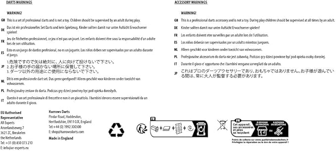 Harrows Dart Board Quadro I Unique and Exclusive 3 Scoring Zones I Ultimate Challenge 240 Maximum Score I Darts Board with Ultra Thin Knife Wire I Compatible with Dart Board Stand, Dart Board Lighting