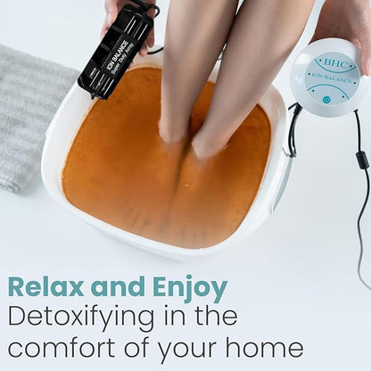 Ionic Foot Bath Detox Machine - Foot Spa Bath for Home Use - Free Regain Health & Vitality Booklet & Brochure (02 Detox Machine Home&Pro with Basin)