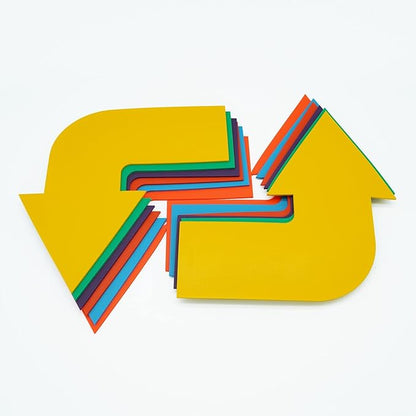 12pcs Colorful Star Arrow Spot Marker Non-Slip Directional Carpet Marker for Training Agility, Kids Classroom Activity, Gym, Sport, Home (Turn Arrow)