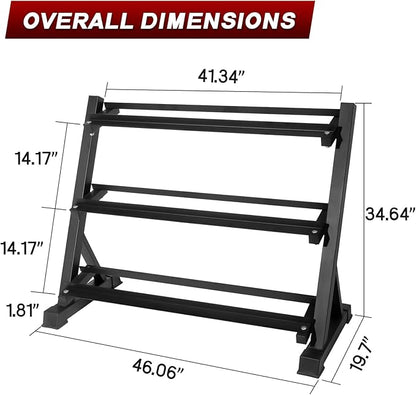RitFit 5-650 LBS PVC Encased Hex Dumbbell Sets with Optional Rack for Home Gym, Hand weight with Chrome Handle for Strength Training, Workouts