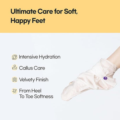 Epielle Hydrating Foot Masks 6 Pairs, Deep Moisturizing Socks for Dry Feet & Cracked Heels, Relieve and Soften with Shea Butter & Jojoba Oil, Korean Skin Care, Spa Set, Self Care Gifts for Women