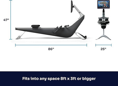 Hydrow Pro Rowing Machine with Immersive 22" HD Rotating Screen - Stows Upright | Live and On-Demand at-Home Workouts, Membership Required