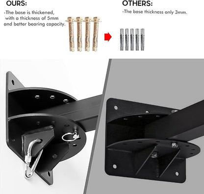 Heavy Bag Hanger, Wall Mount Punching Bag Hanger, Adjustable Heavy-Duty Wall Bracket for Home Gym Indoor Outdoor, Supports up to 900Ib