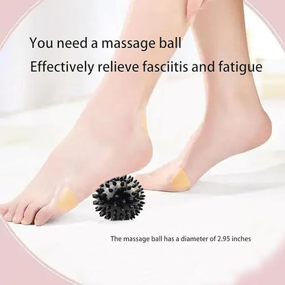 Gradient Fitness Therapy Stretching Belt, 12 Circle Multi Ring Stretching Belt (1.5 inches wide x 86.6 inches long), Therapy Equipment, Yoga Stretcher Strap,Leg Stretcher. Equipped with arch foot pads and pointed massage balls(BLACK)