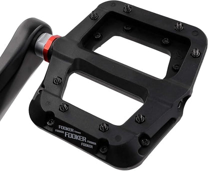 FOOKER MTB Pedals Mountain Bike Pedals 3 Bearing Non-Slip Lightweight Nylon Fiber Bicycle Platform Pedals for BMX MTB 9/16"