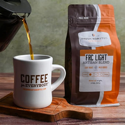 Fresh Roasted Coffee, FRC Light Roast Blend, 12 oz, Kosher, Whole Bean