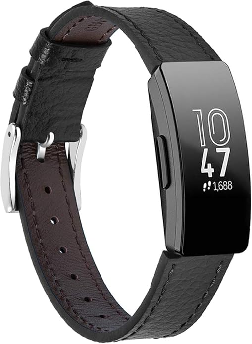 Leather Bands Compatible for Fitbit Inspire 3/2, Classic Wristbands Accessories Strap Replacement Band for Fitbit Inspire 3 Fitness Tracker Women Men
