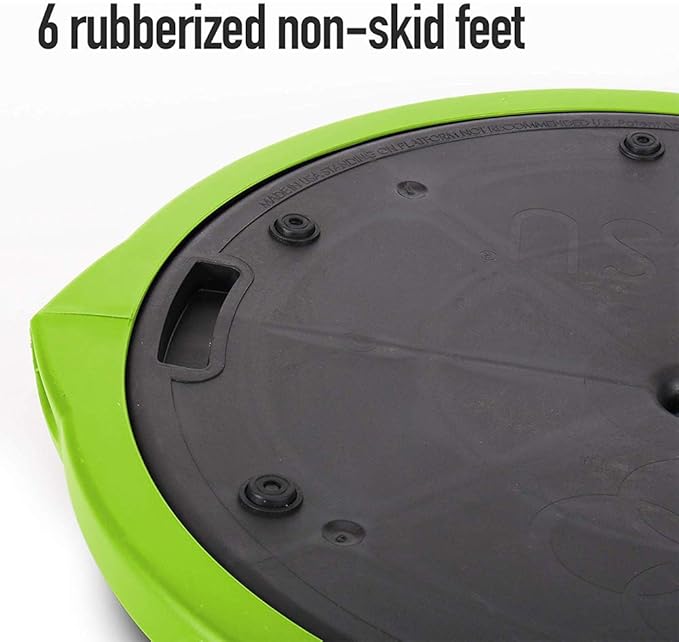 Bosu Balance Ball Exercise Trainer, Home Gym Equipment w/ Guided Workouts & Pump, 26", Blue - Inflatable Fitness Platform for Strength Training, Standing, Balancing, and Core Workout