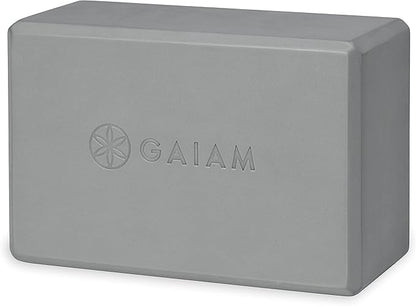 Gaiam Yoga Block - Supportive Latex-Free Eva Foam - Soft Non-Slip Surface with Beveled Edges for Yoga, Pilates, Meditation - Yoga Accessories for Stability, Balance, Deepen Stretches