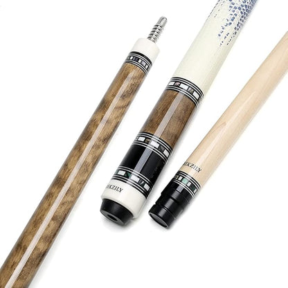 2-Piece Pool Cue Stick + Pool Cue Case with Carbon Extension