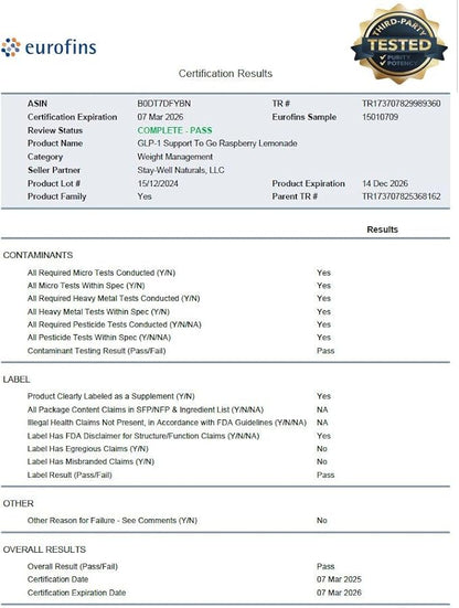 GLP-1 Supplement | Natural GLP-1 Production | GLP 1 Booster Drink Mix to Control Appetite and Cravings | Great Tasting Metabolic Support - Yerba Mate, Garcinia Cambogia, Berberine [Raspberry Lemonade]