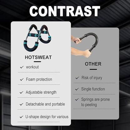 HOTSWEAT Twister Arm Exerciser Chest Workout,Portable Power Twister Bar,Muscular Strength Enhancer,Thigh Master Trainer Men,At Home Fitness Equipment