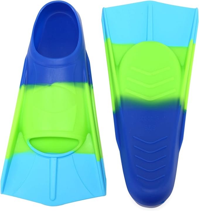 Kids Swim Fins,Short Comfortable Flippers for Lap Swimming and Training for Child,Girls,Boys,Beginners