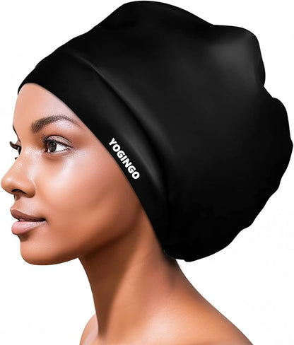 Extra Large Swim Cap - Silicone Cap for Long/Short Hair, Braids & Dreadlocks - Keeps Hair Dry
