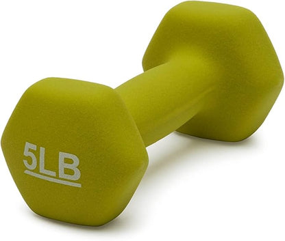 Amazon Basics Neoprene Dumbbell Hand Weights for Exercise and Muscle Toning