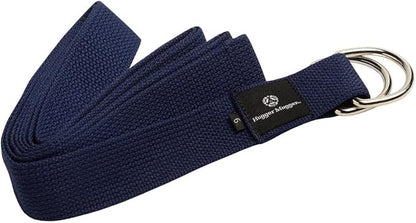 Hugger Mugger D-Ring Cotton Yoga Strap - Super Strong Cotton, Metal D-Ring Buckle, Multiple Lengths Available
