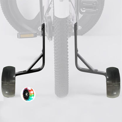 1 Pair Bike Training Wheels Mute Flash Wheels,Children Bicycle Wheels Flash Mute Wheel Compatible for 12 14 16 18 20 inch Single Speed Bike