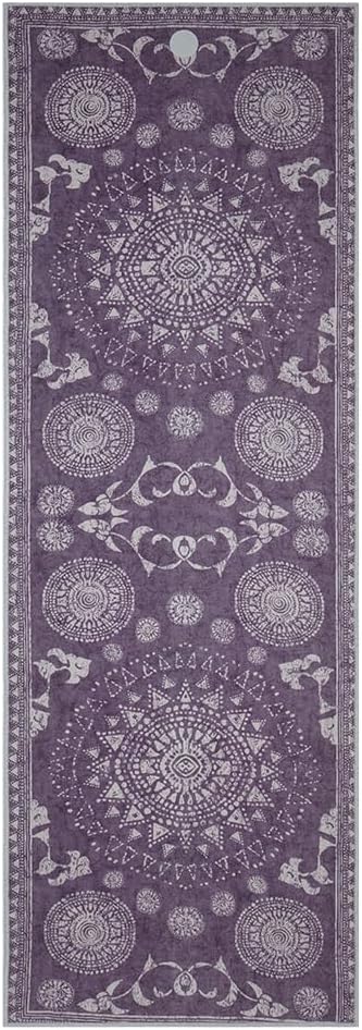 Manduka Yogitoes Yoga Towel – Rubber Grip Dots Non-Slip Bottom, Quick Dry Fitness Towel for Hot Yoga, Pilates, Exercise