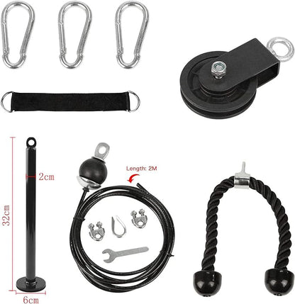 LAT Pull Down and Lift Weight Pulley System