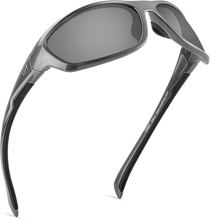 KastKing Hiwassee Polarized Sport Sunglasses for Men and Women, Wrap Sunglasses for Fishing Cycling and Running,UV Protection
