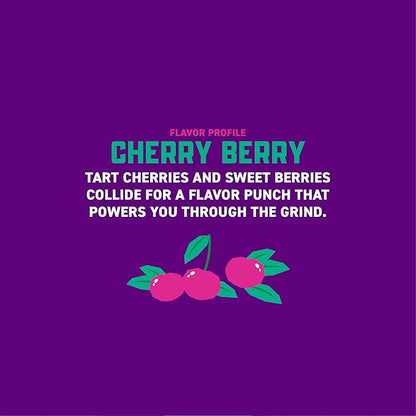 Gorilla Energy Drink, Cherry Berry, 200mg Natural Caffeine, Real Fruit Juice Squeezed & Concentrated, L-Theanine, Taurine, Ginseng, Acetyl L-Carnitine, No Added Sugar and No Artificial Colors, 12 Pack