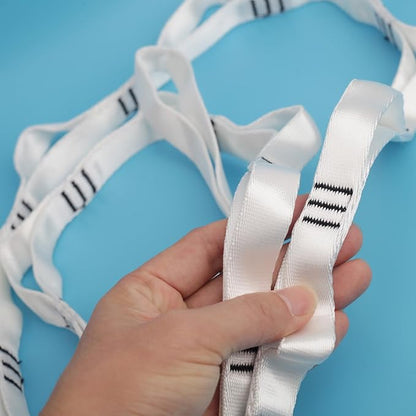 2PCS 5.9ft Long Nylon Daisy Chain Straps for Aerial Yoga Hammock Swing Adjustable Aerial Silk Extender Hanging Rope for Aerial Yoga Belts 180cm
